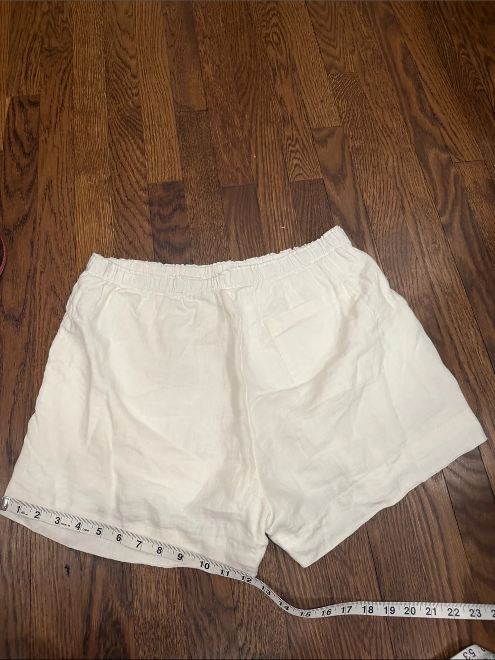 J. Crew White Linen-Blend Elastic Waist Shorts